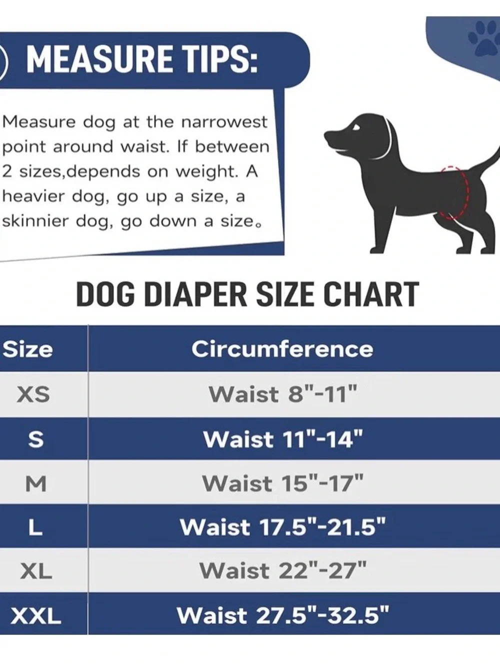 Tuiskusa Reusable Male Dog Diapers High Absorbing - Multi Pack of 5 - Sz Large